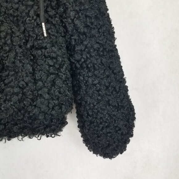 NEW Walter Baker Size M Amanda Fuzzy Jacket in Black Hooded NWT $398 - Picture 2 of 10